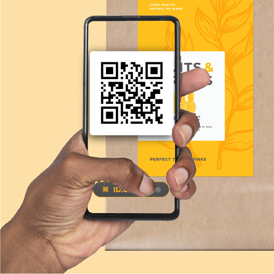 Scanning a QR code powered by GS1 on a product with a smartphone