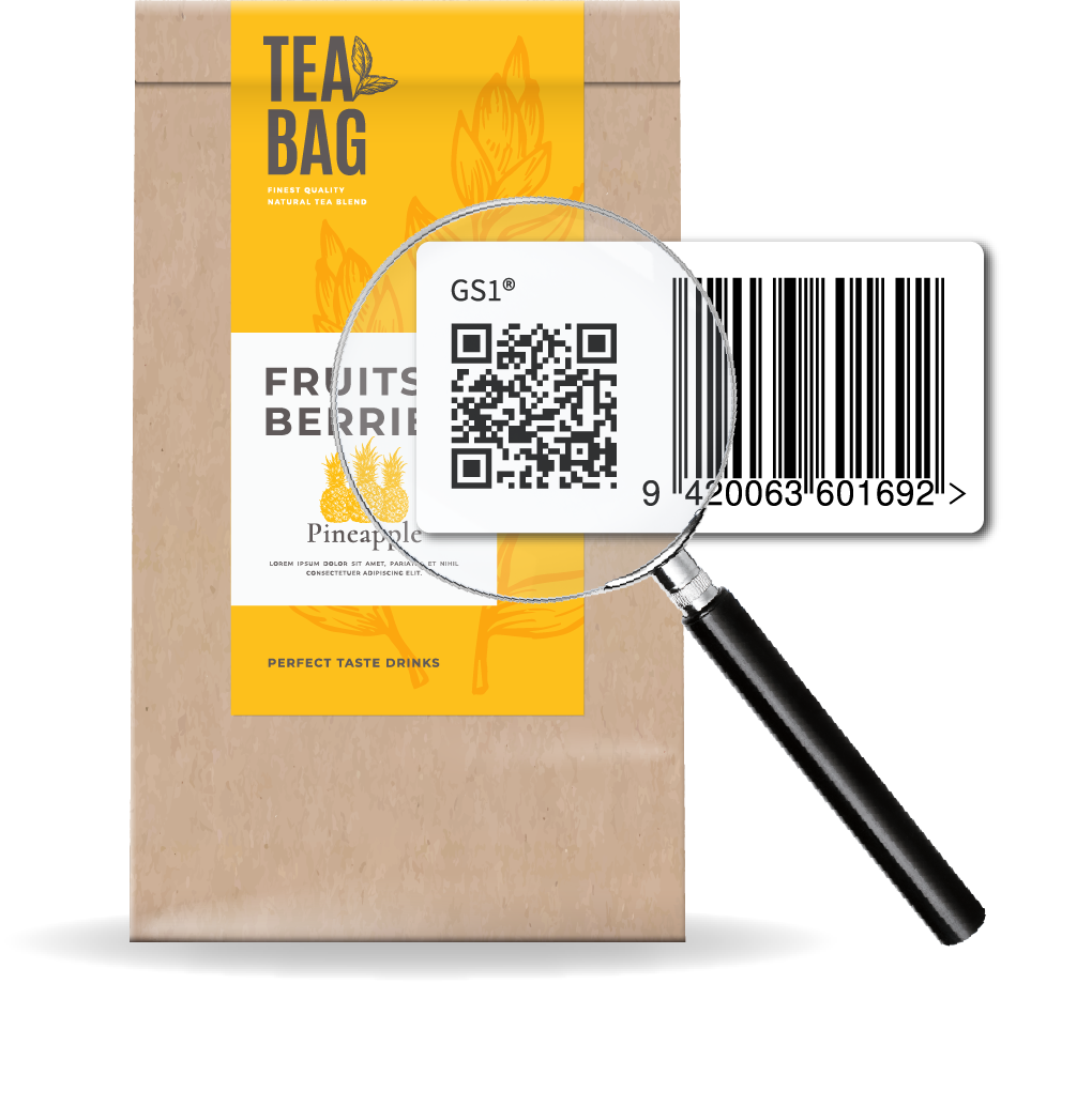 Example showing barcode verification on product packaging